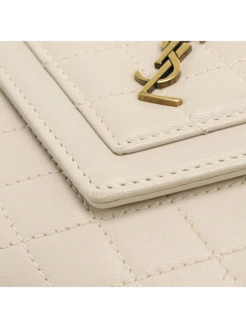 Saint Laurent Compact Wallet Gayby Trifold Calfskin